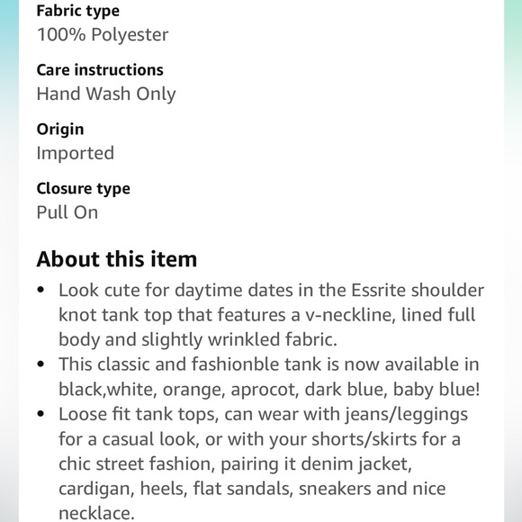 Women’s Tank Top Blouse - Picture 4 of 7